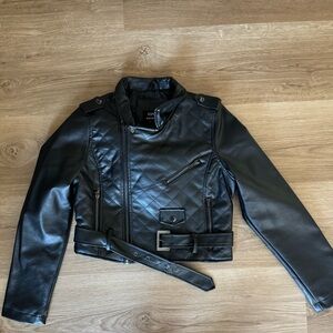 Black Quilted Leather Jacket